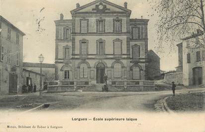 CPA FRANCE 83 " Lorgues, Ecole supérieure laïque"