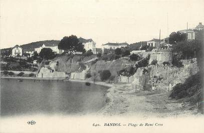 CPA FRANCE 83 " Bandol, Plage René Cros"