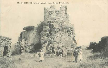 CPA FRANCE 83 " Evenos, La tour blanche"