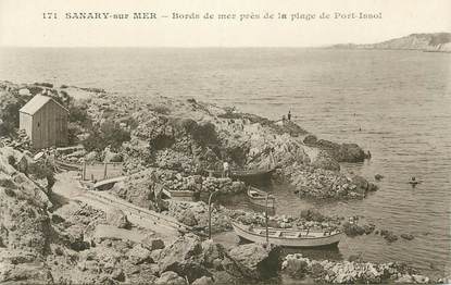 CPA FRANCE 83 " Sanary sur Mer, Bords de mer près de la plage de Port Issol"
