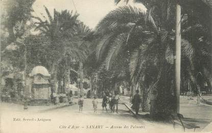 CPA FRANCE 83 " Sanary sur Mer, Avenue des Palmiers"