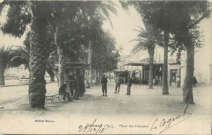 CPA FRANCE 83 " Sanary sur Mer, Place des Palmiers"