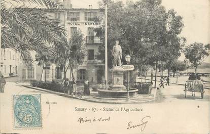 CPA FRANCE 83 " Sanary sur Mer, Statue de l'Agriculture"