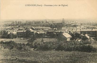 CPA FRANCE 59 "Cousolre, panorama, coté de l'Eglise"