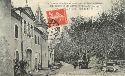 CPA FRANCE 83 " Chartreuse de Montrieux, La place, la grande avenue et un sentier sous bois'