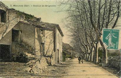 CPA FRANCE 83 " Meounes, Avenue de Brignoles"