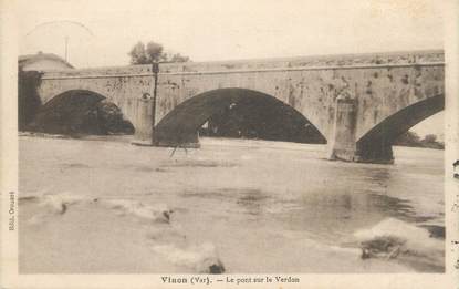 CPA FRANCE 83 "Vinon, Le pont sur le Verdon"