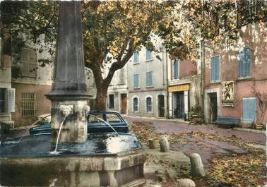CPSM FRANCE 83 " Garéoult, La Place de la Fontaine des 4 Saisons"