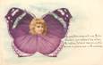 CPA ENFANT  dessiné "Enfant en papillon violet"  / SURREALISME  /  Editeur AMB