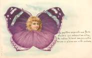 Enfant CPA ENFANT  dessiné "Enfant en papillon violet"  / SURREALISME  /  Editeur AMB