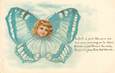 CPA ENFANT  dessiné "Enfant en papillon bleu"  / SURREALISME  /  Editeur AMB