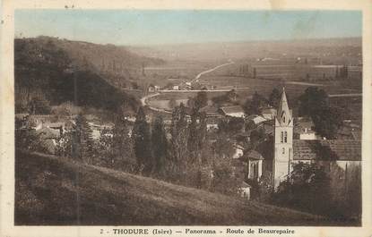 CPA FRANCE 38 " Thodure, Panorama, Route de Beaurepaire"