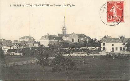 CPA FRANCE 38 " St Victor de Cessieu, Quartier de l'église"