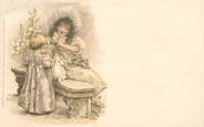 Enfant CPA ENFANT  dessiné "petites filles jouant ensemble"  /  Editeur AMB