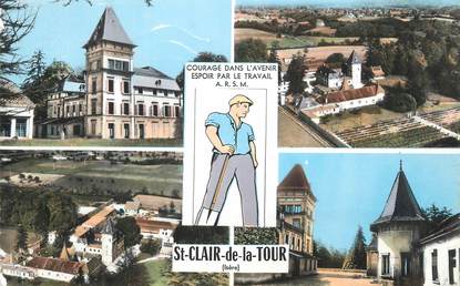 CPSM FRANCE 38 " St Clair de la Tour, Vues" / USAGE TARDIF