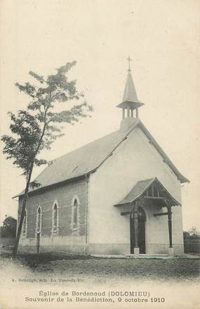 CPA FRANCE 38 " Dolomieu, L'église de Bordenoud"