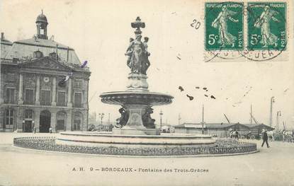 CPA FRANCE 33 " Bordeaux, Fontaine des Trois Grâces"