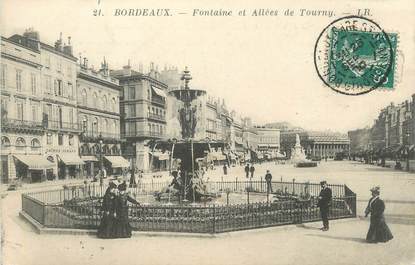 CPA FRANCE 33 " Bordeaux, Fontaine et allée de Tourny"