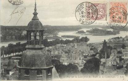 CPA FRANCE 37 " Tours, Vue sur la Loire prise des tours de la Cathédrale"