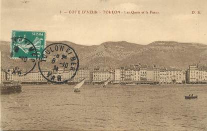 CPA FRANCE 83 "Toulon, Les Quais et le Faron"