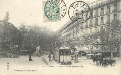 CPA FRANCE 83 "Toulon, Boulevard de Strasbourg" / TRAM