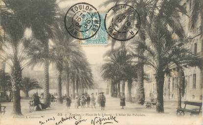 CPA FRANCE 83 "Toulon, Place de la Liberté, l'Allée des Palmiers"