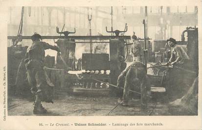 CPA FRANCE 71 " Le Creusot, Usines Schneider et Cie, Laminage des fers marchands"