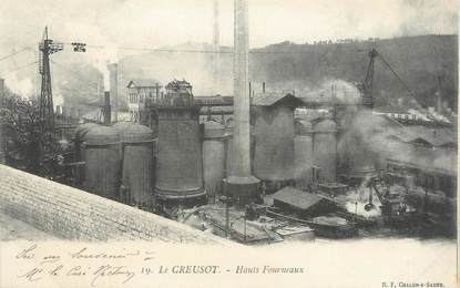 CPA FRANCE 71 " Le Creusot, Les Hauts Fourneaux"