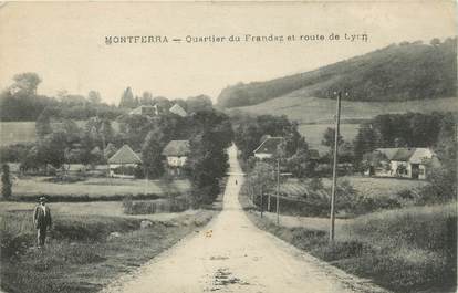 CPA FRANCE 38 " Montferrat, Quartier du Frandez et Route de Lyon"