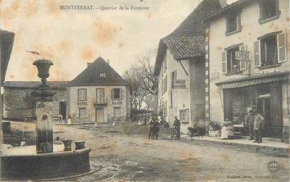 CPA FRANCE 38 " Montferrat, Quartier de la Fontaine"