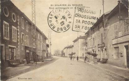 CPA FRANCE 38 " St Hilaire du Rosier, Rue principale et la Poste"