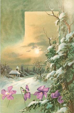 CPA  FANTAISIE  "Paysage d'Hiver" /  Editeur AMB