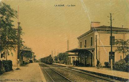 CPA FRANCE 38 " La Sone, La gare"