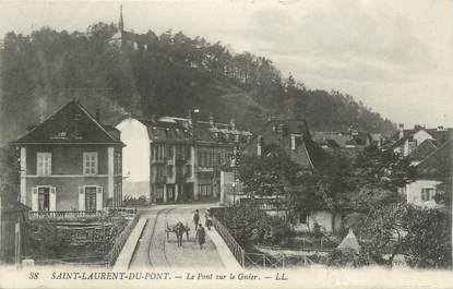 CPA FRANCE 38 " St Laurent du Pont, Le pont sur le Guier"