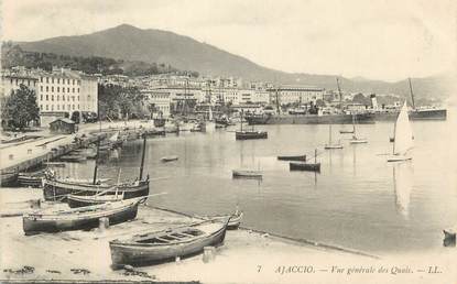 CPA FRANCE 20 " Corse, Ajaccio, Vue générale des quais"