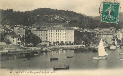 CPA FRANCE 20 " Corse, Ajaccio, Vue prise de la jetée "