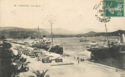 CPA FRANCE 20 " Corse, Ajaccio, Les Quais"