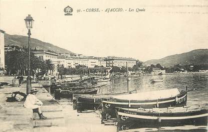 CPA FRANCE 20 " Corse, Ajaccio, Les Quais"