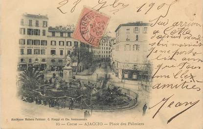 CPA FRANCE 20 " Corse, Ajaccio, Place des Palmiers"