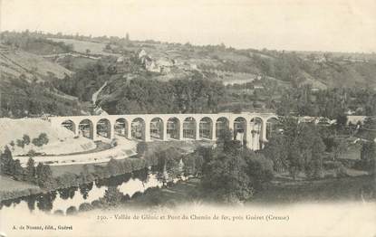 CPA FRANCE 23 " Près de Guéret, Vallée de Glénic et pont du chemin de fer"