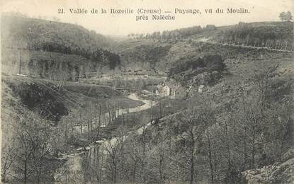 CPA FRANCE 23 " Vallée de la Rozeille, Paysage vu du Moulin près Nalèche"