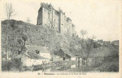 CPA FRANCE 23 " Boussac, Le Château et le pont de bois"