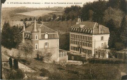 CPA FRANCE 23 " Evaux les Bains, Hôtel de la Fontaine et son annexe"
