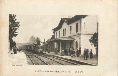 CPA FRANCE 38 "Le Péage de Roussillon, La gare"