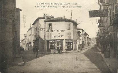 CPA FRANCE 38 "Le Péage de Roussillon, Route de Condrieu et Route de Vienne"