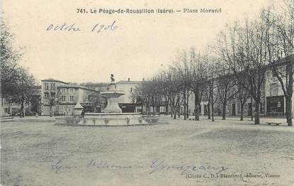 CPA FRANCE 38 "Le Péage de Roussillon, Place Morand"