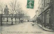 38 Isere CPA FRANCE 38 "Le Péage de Roussillon, L'église et la Route de St Maurice"