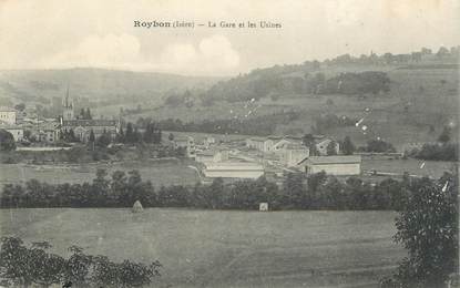 CPA FRANCE 38 "Roybon, La gare et les usines"