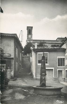 CPSM FRANCE 38 "Chanas, La fontaine et la montée de l'église"