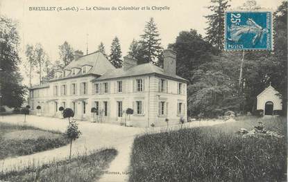 CPA FRANCE 91 " Breuillet,, Le Château du Colombier et la Chapelle"